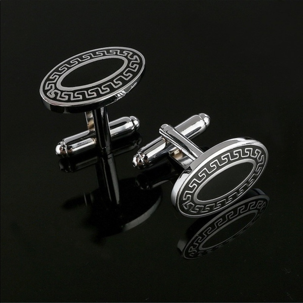 Silver/Black Cufflinks